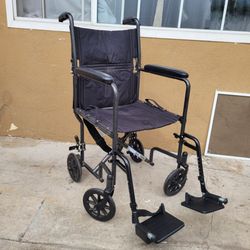 JENNINGS & EVEREST TRANSPORT WHEELCHAIR 19" WIDTH