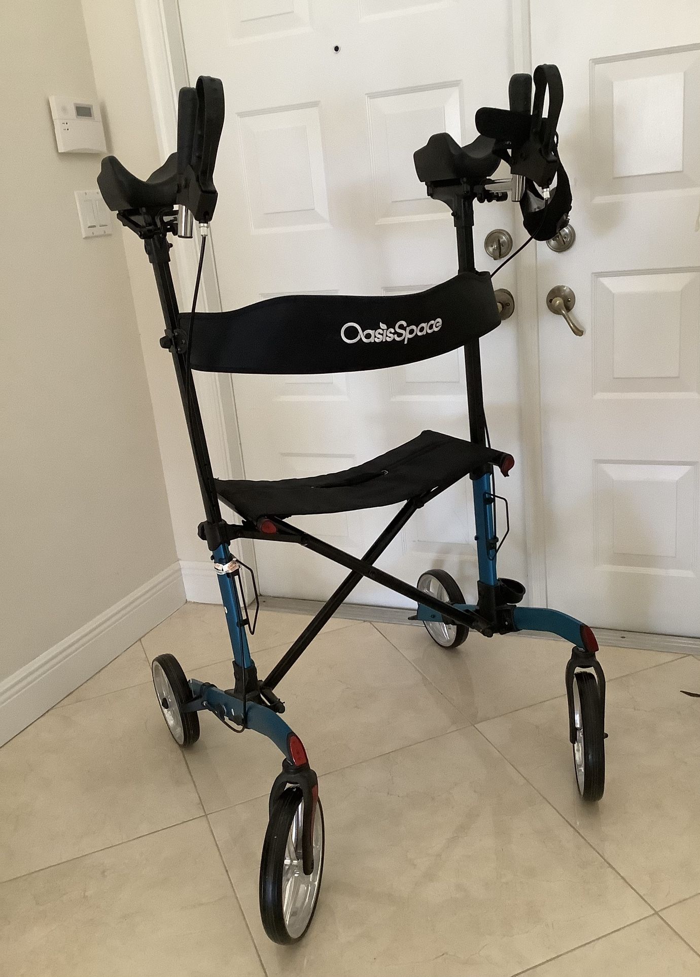 Very Tall Fold Up Walker With Arm Holders Was About $300 When New, SPACE OASIS