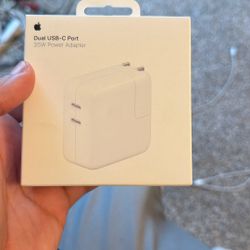 Brand new 35W Apple dual USB C-port charger.