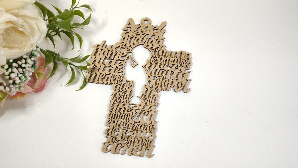 Guardian Angel Cross, prayer in Spanish. Baptism Party Favors. Baby shower Party favors. Recuerdos de Bautizo, Primera Comunión Ángel de la Guarda