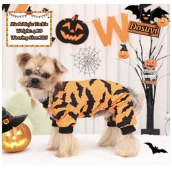 Orange Bat Dog Pajamas Costume  - New