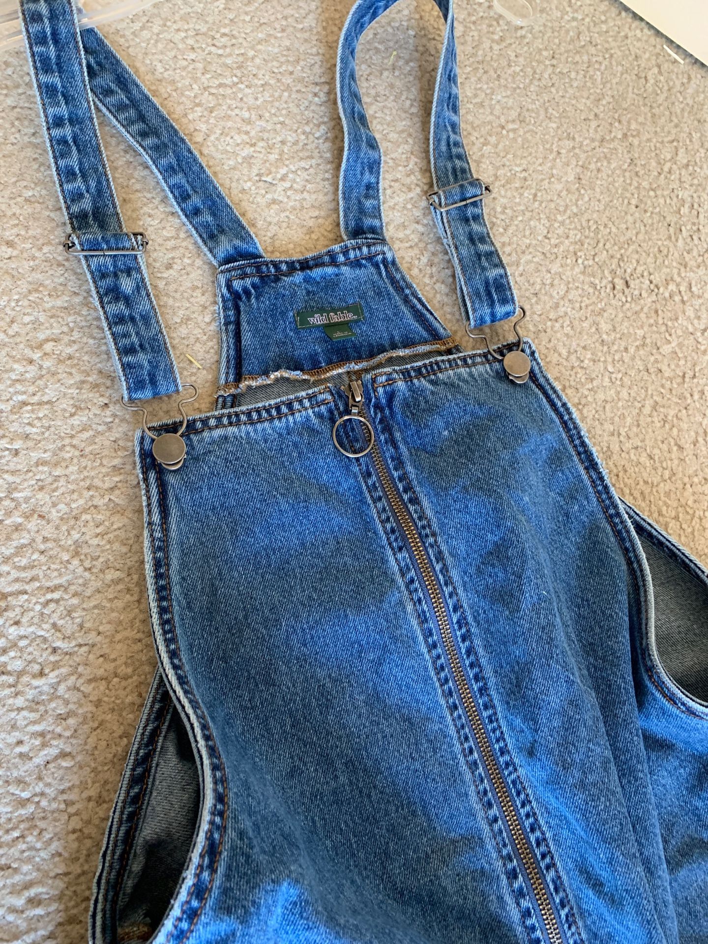 Jean dress overalls