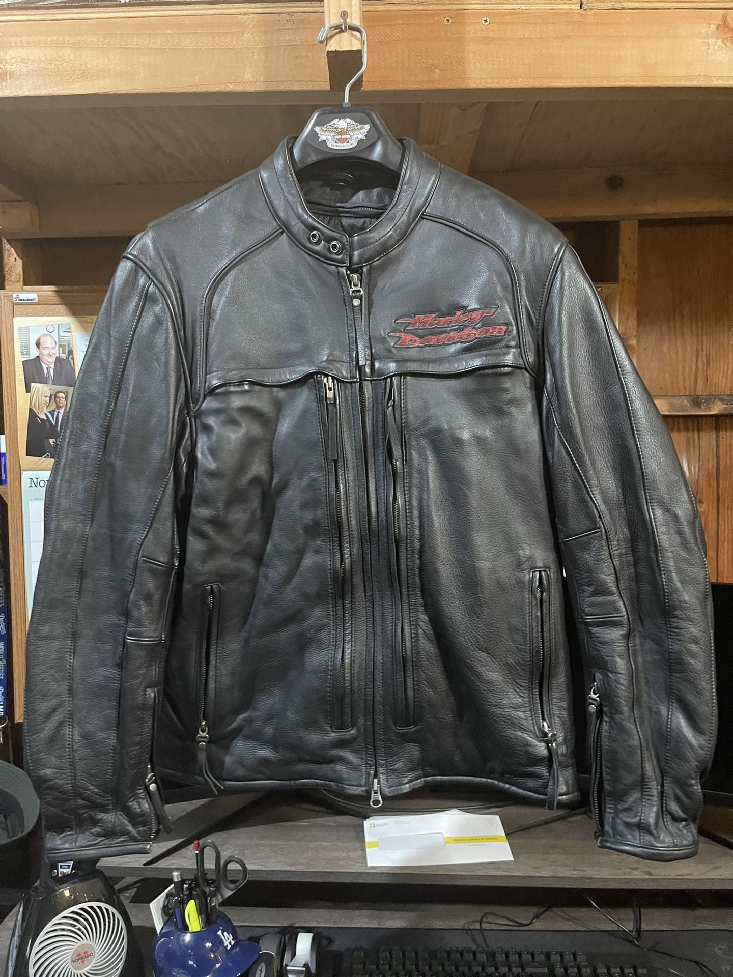 Original Harley-Davidson Heavy Leather & Armored Jacket!