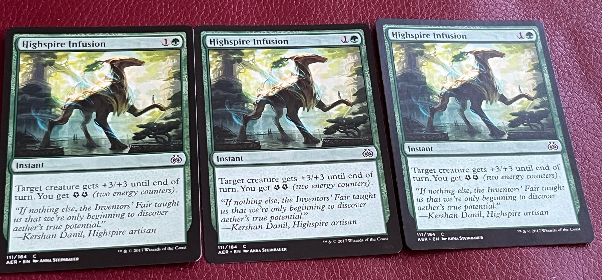 Lot of 3 Highspire Infusion Aether Revolt 111 MTG
