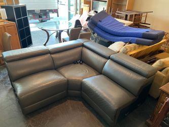 Jason Furniture Grey Leather Sectional
