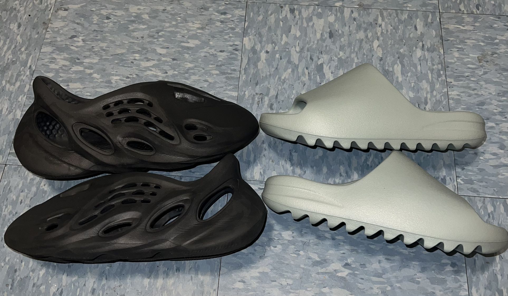 Adidas Yeezy Slide ‘Salt’ & Foam Runner ‘Onyx’ Men Size 9/Women 10.5 RARE.2 Pair Pack