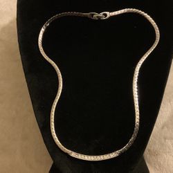 16”SilverTone Necklace With Cubic Zir…by Monet