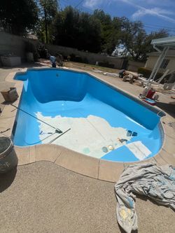Pool paint blue