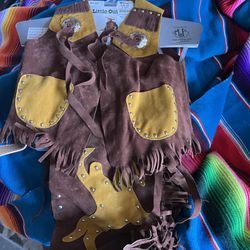 Western Cowboy Chaps & Vest 