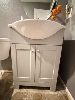 Restroom sink/cabinet
