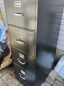 4 Drawer Black metal File Cabinet