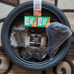 NEW Bicycle Bmx Parts Bundle 20" Black