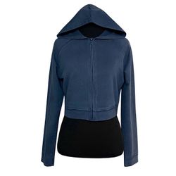 B Split USA Cropped Zip-Up Sweatshirt 