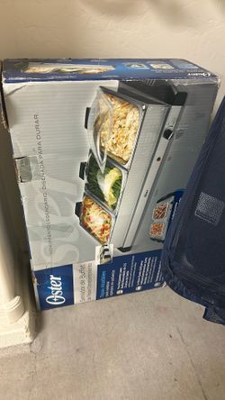 Triple dish buffet server