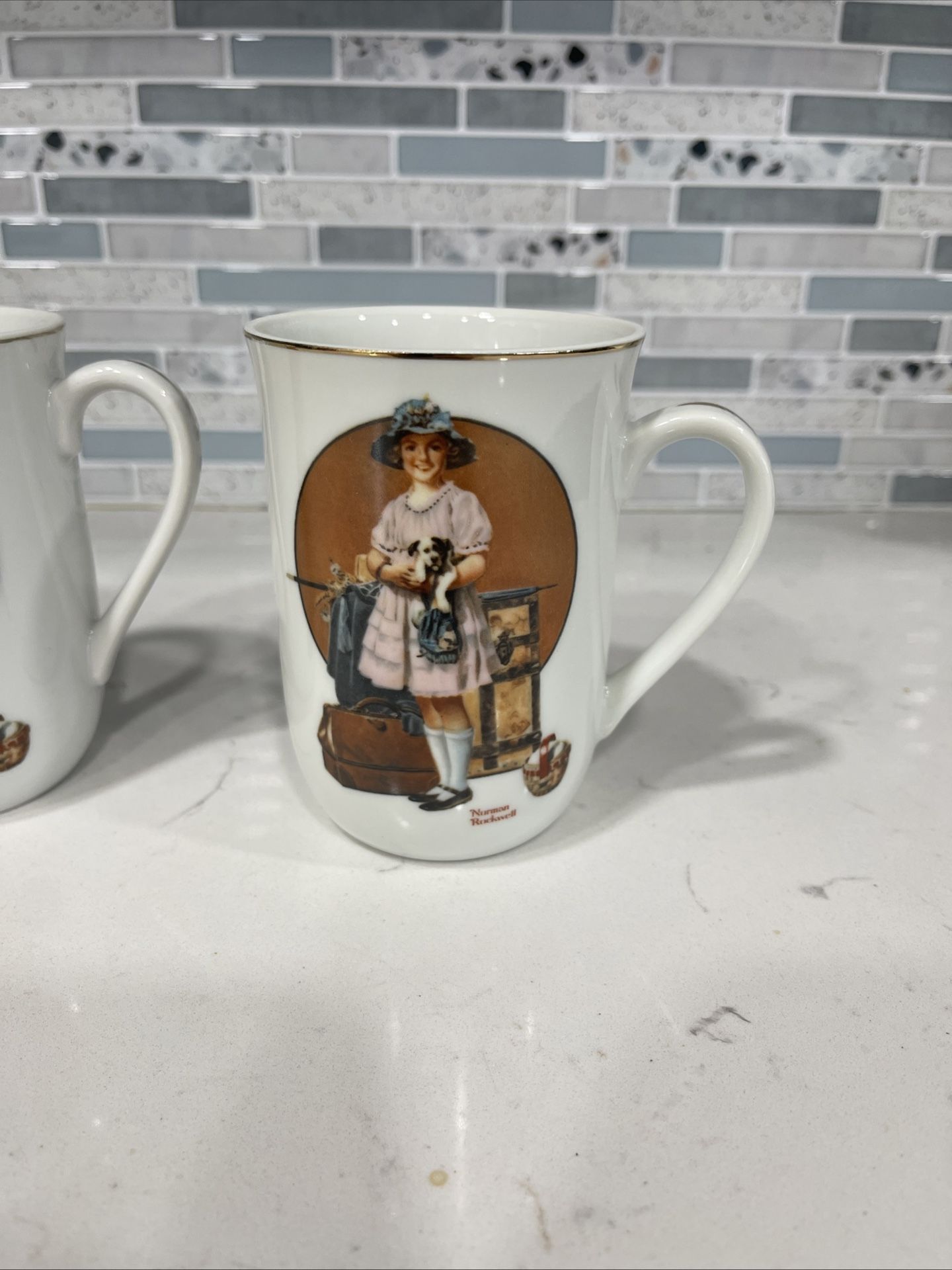 1981 Norman Rockwell Vacation Over Hmi 1981 Porcelain Cups