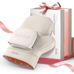 zaza Electric Hand Massager with Heat for Carpal Tunnel, Hand Massager Glove for Hand and Wrist Massager, 3 Levels Airbag Hand Compression Massager fo