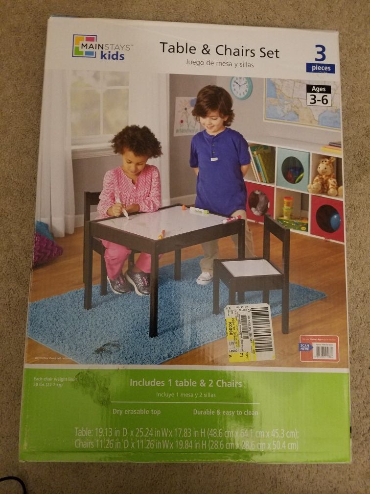 New Kids Dry Erase Table and Chair Set