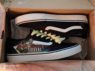 Custom nirvana vans 10 1/2