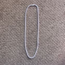 WHITE GOLD 24” TENNIS CHAIN 