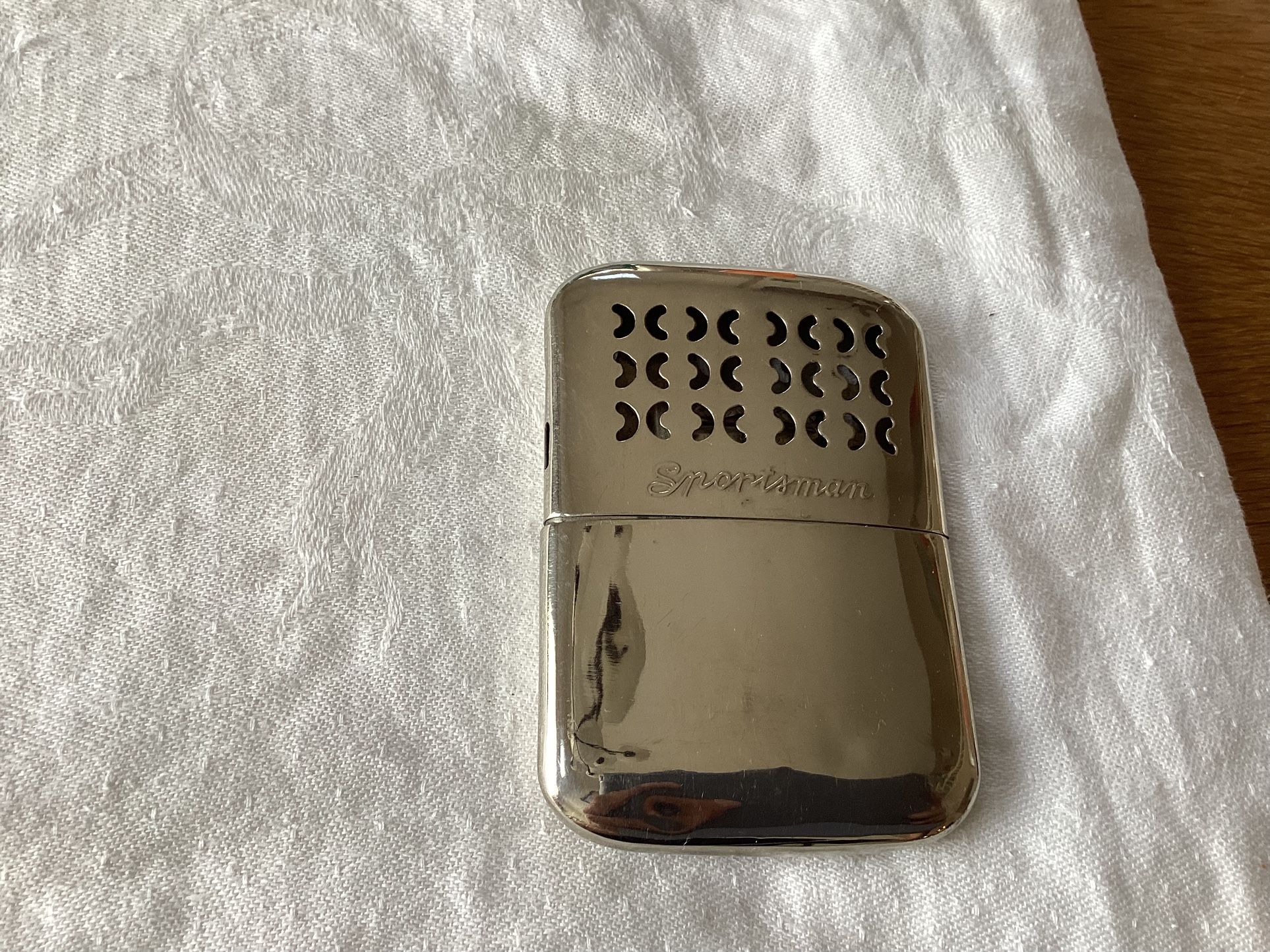 Vintage Sportsman Chrome Pocket Hand Warmer