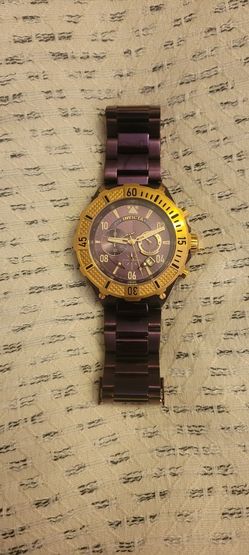Light Purple And Gold Invicta Watch