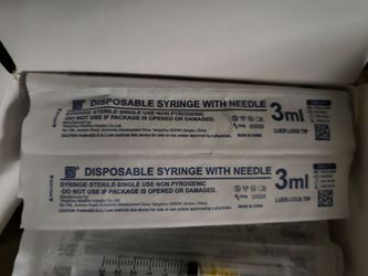 Syringe 3ml 25G. Luer lock.