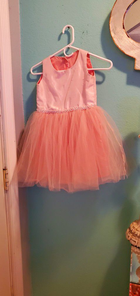Baby Pink Party Dress..size 2 T Wide...like New!
