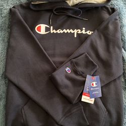 Champion Men’s Powerblend Hoodie, Script Logo