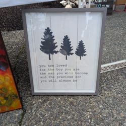 Boy Nursery Sign With Trees