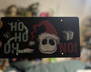 The Nightmare Before Christmas Ho Ho Oh No  Metal Wall Decor