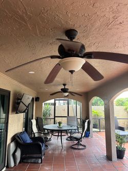 2 - Indoor/Outdoor Ceiling Fans with lights