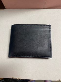 Black Leather Bifold Wallet