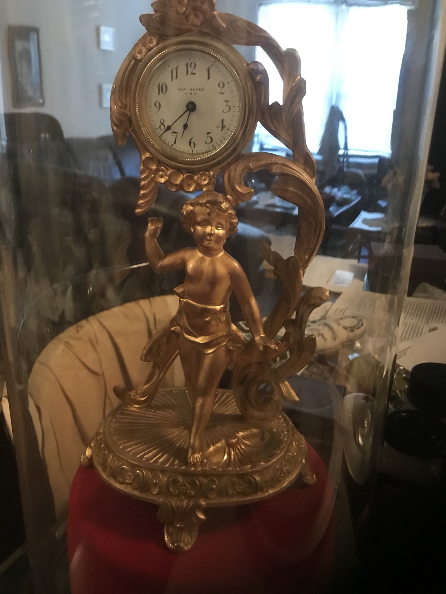 Amazing antique clock bronze in perfect condition working