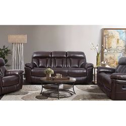 3 Piece leather Seating set - BRAND NEW***