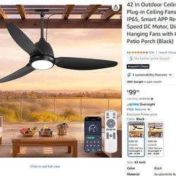 Outdoor Ceiling Fan with Light
