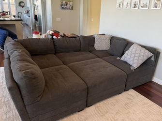 Dark Gray Thomasville 6pc Modular Sectional Sofa