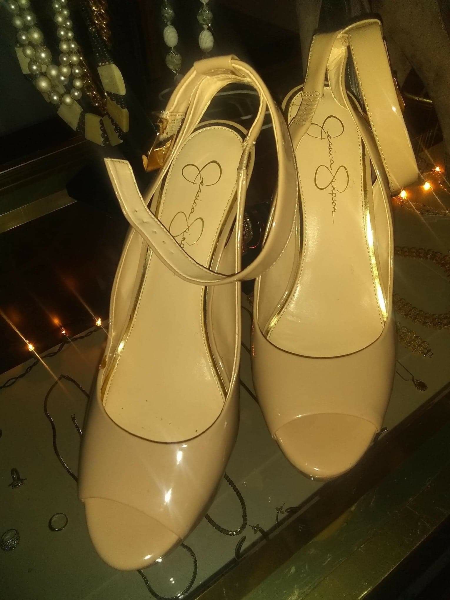 Cream heels