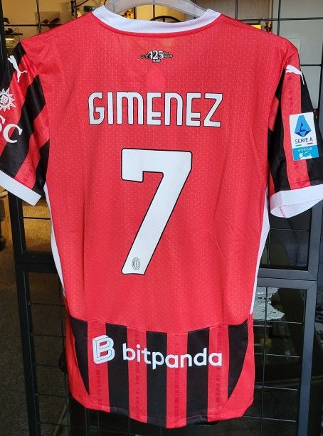 Santiago Gimenez Ac MILAN 2025 Home Jersey By Puma Size XL Y Large No Trade