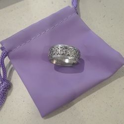 Genuine 925 Sterling Silver Ring Size 6 To 7 Excellent Condition