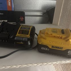 Dewalt  20v max 6ah battery and charger