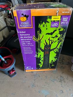 Home Accents Animated Halloween Ghost Tree with LED Lights