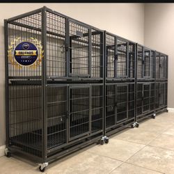 Dog Pet Cage Kennel Size 37” Medium Set Of 8 Cages With Grid And Trays. Black Friday Weekend Special 