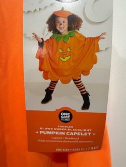 Toddler Pumpkin Capelet Halloween Costume