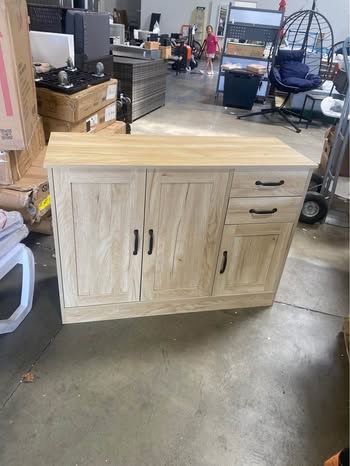 New Assembled Wood Buffet Sideboard with 3 Doors 2drawers -Entryway Serving Storage Cabinet