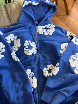 Denim Tears Cotton Wreath Zip Hoodie 'Blue'