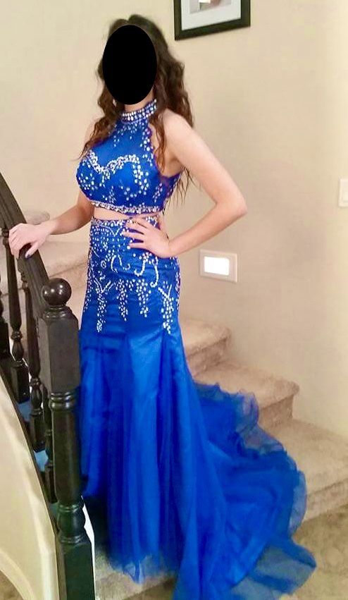 Beautiful Blue Prom Dress Formal Evening Gown