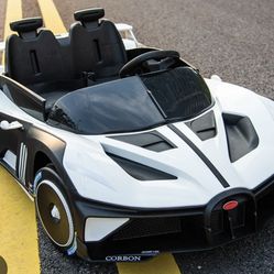 ⚪️⚪️ AVAILABLE ON CHRISTMAS EVE 🎄 !!BRAND NEW 12V LUXURY REMOTE CONTROL Electric Kid Ride On Car Power Wheels 2 Seater BUGATTI with LED’s, Music, USB