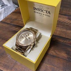 Invicta Men's 1270 Specialty Chronograph 18k Gold Ion-Plated Watch