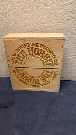 J.R.R Tolkien The Hobbit Audio Dramatization Compact Discs Set of 4 Wooden Box