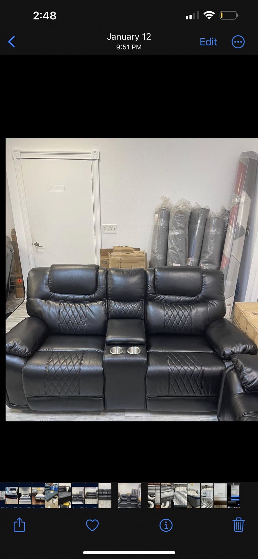 Black Santiago Sofa And Loveseat!999!*SAME DAY DELIVERY*NO CREDIT NEEDED* for Sale in Lakeland